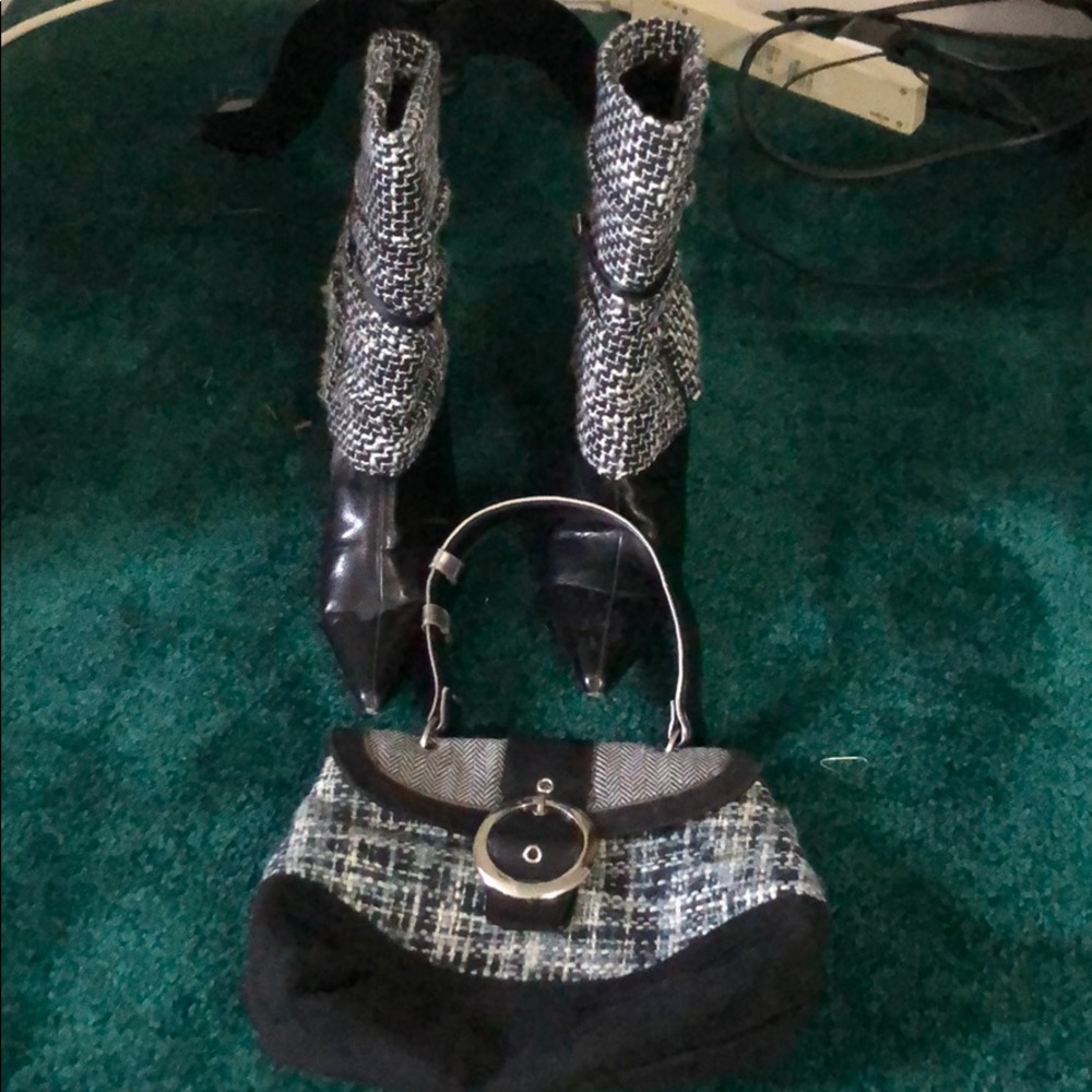 Matching boots and purse